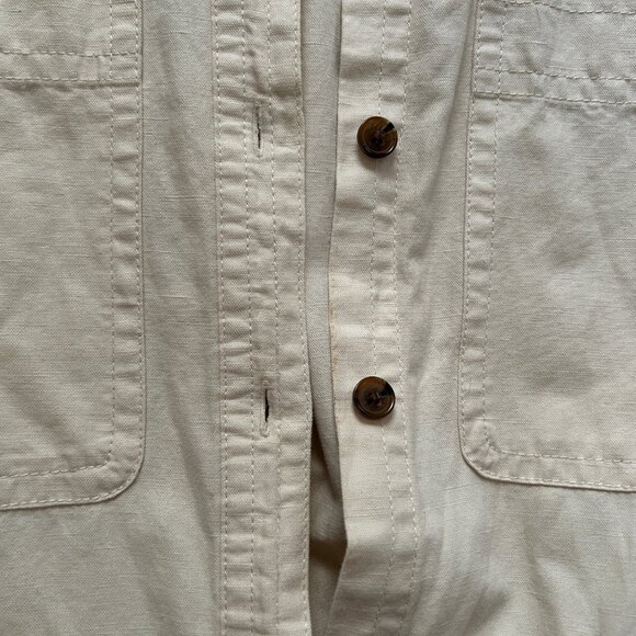 BR Utility Jumpsuit in Cream/Ivory, Size XL - Picture 5 of 10